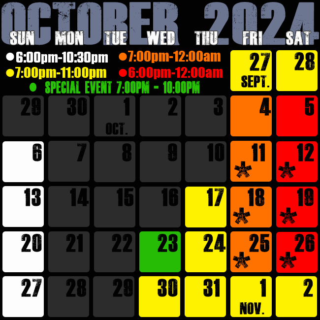 Dates & Hours of Operation